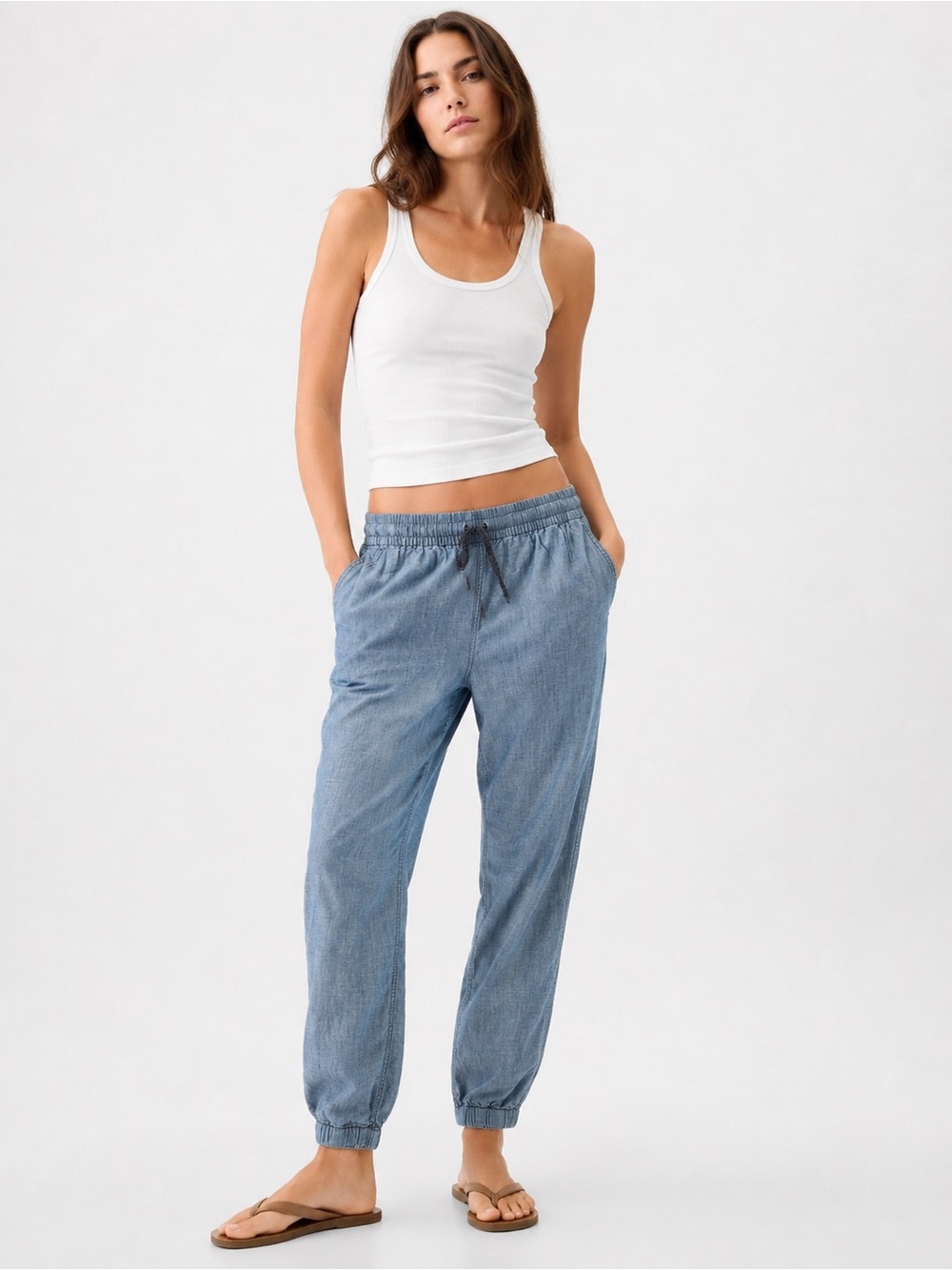 100% cotton lightweight denim joggers big sir j crew .  Stretchy